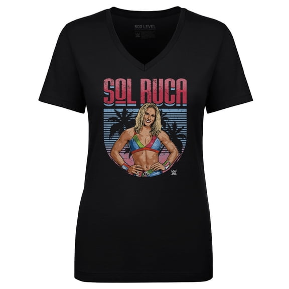 Women's 500 Level Black Sol Ruca Pose V-Neck T-Shirt