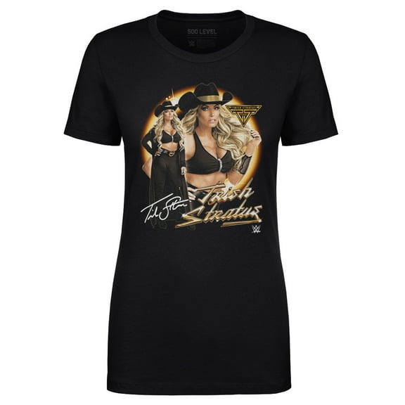 Women's 500 Level Black Trish Stratus 25th Anniversary Vintage T-Shirt