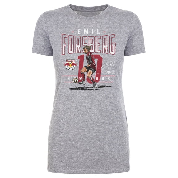 Women's 500 Level Emil Forsberg Heather Gray New York Red Bulls Feature T-Shirt