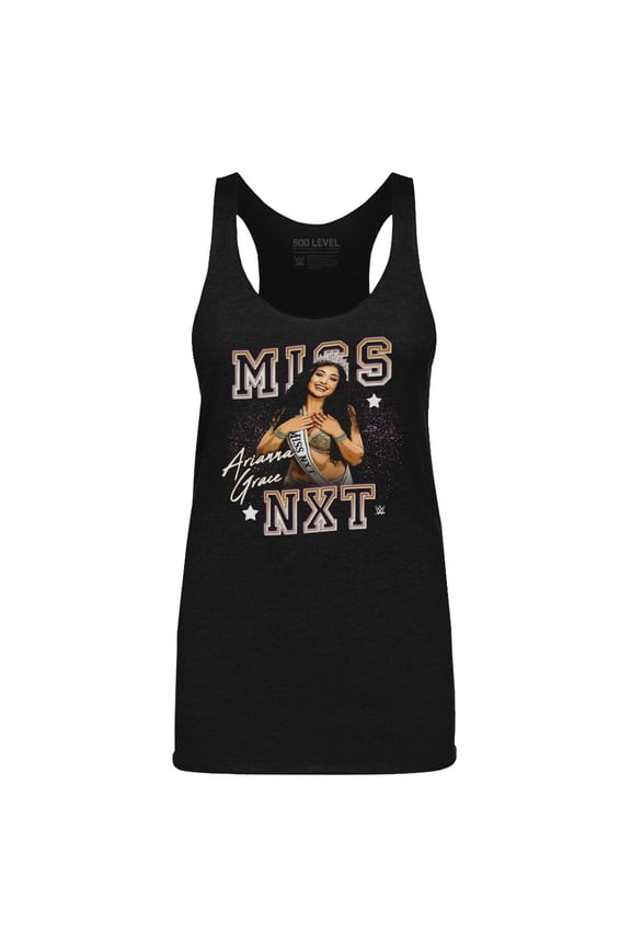 Women's-500 Level Heather Black Arianna Grace Miss NXT Tri-Blend Tank Top
