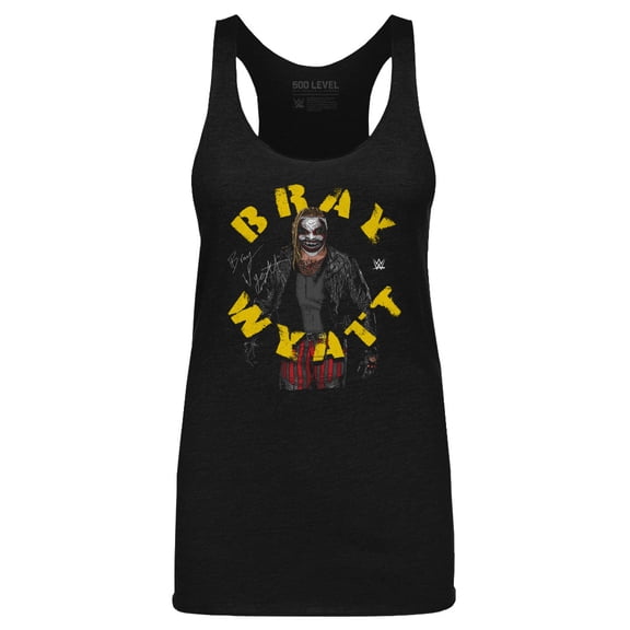 Women's 500 Level Heather Black Bray Wyatt Arch Name Tri-Blend Tank Top
