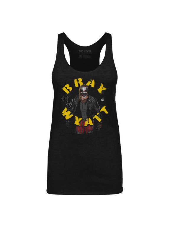 Women's 500 Level Heather Black Bray Wyatt Arch Name Tri-Blend Tank Top