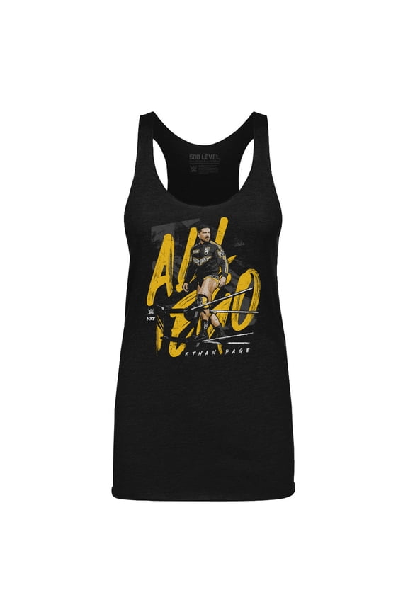 Women's-500 Level Heather Black Ethan Page All Ego Tri-Blend Tank Top