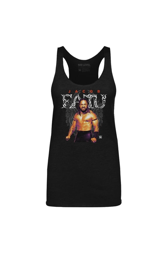 Women's 500 Level Heather Black Jacob Fatu Tribal Tri-Blend Tank Top