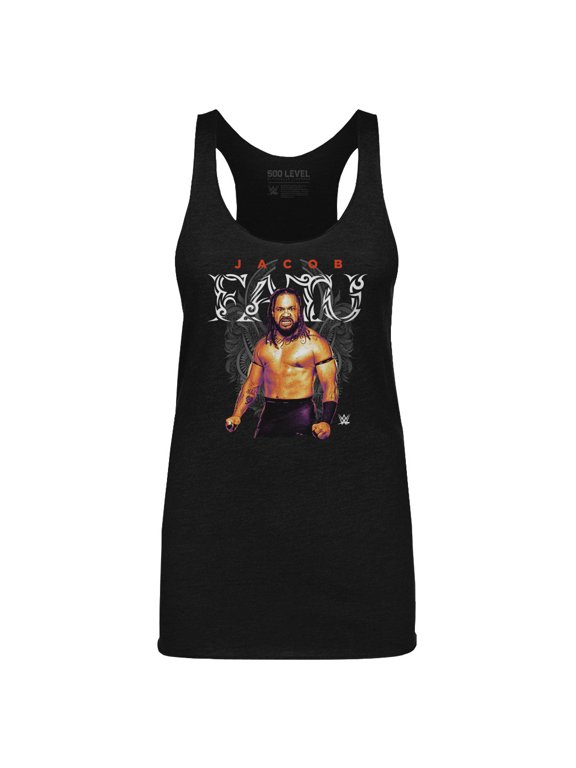Women's 500 Level Heather Black Jacob Fatu Tribal Tri-Blend Tank Top