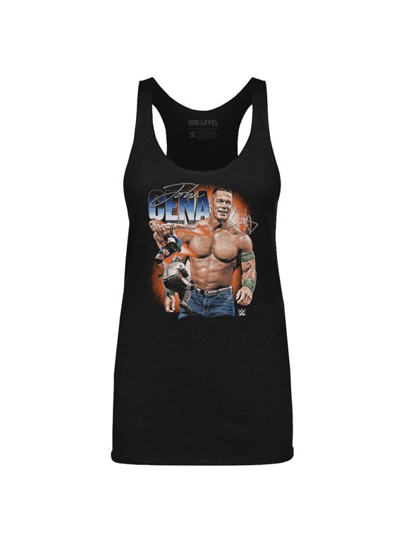 Women's 500 Level Heather Black John Cena Vintage Superstar Tri-Blend Tank Top