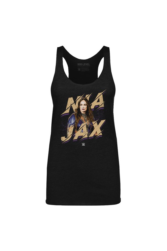 Women's 500 Level Heather Black Nia Jax  Tri-Blend Tank Top