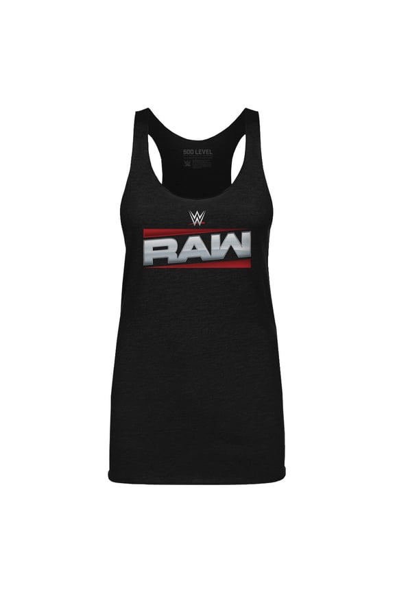 Women's 500 Level Heather Black RAW Logo Tri-Blend Tank Top