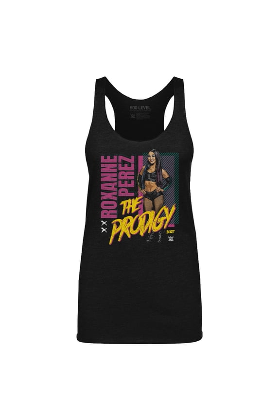 Women's 500 Level Heather Black Roxanne Perez Grunge Tri-Blend Tank Top