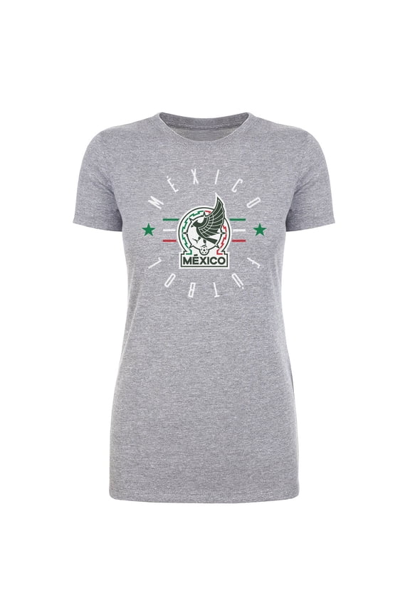 Women's 500 Level Heather Gray Mexico National Team Futbol T-Shirt