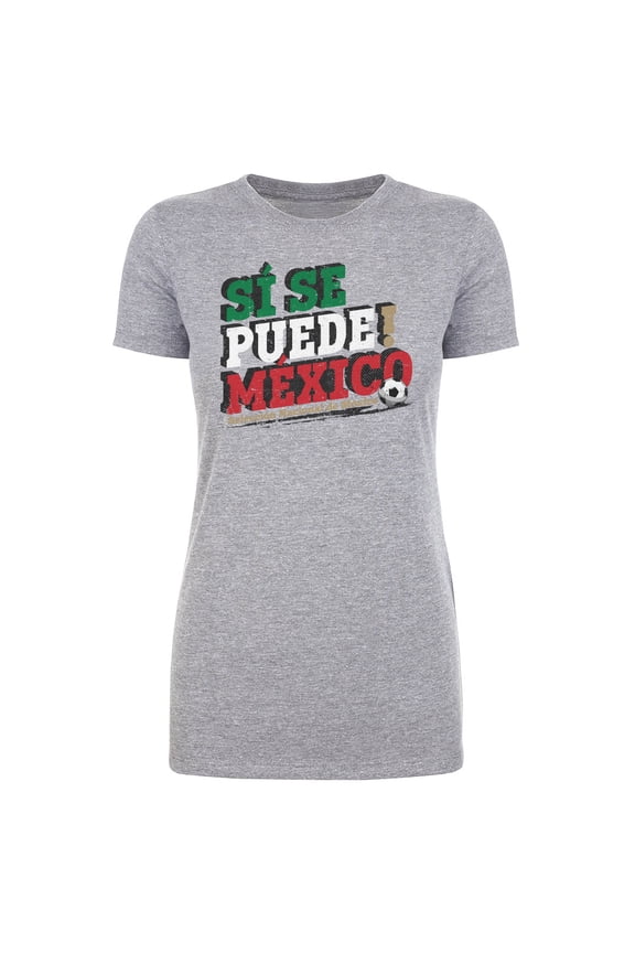 Women's 500 Level Heather Gray Mexico National Team Si Se Puede T-Shirt