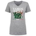 thumbnail image 1 of Women's 500 Level Heather Gray Mexico National Team Vamos Todos Juli-n Qui-ones, Santiago Gim-nez & Edson -lvarez V-Neck, 1 of 1