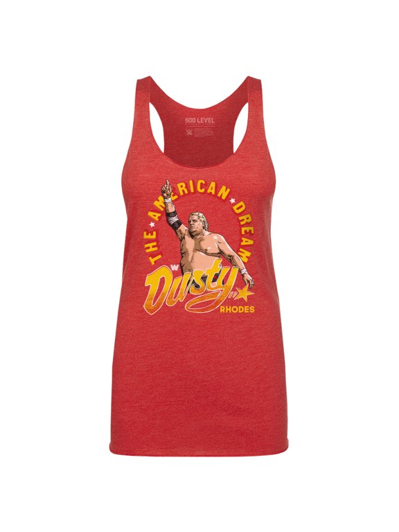 Women's 500 Level Heather Red Dusty Rhodes The American Dream Tri-Blend Tank Top