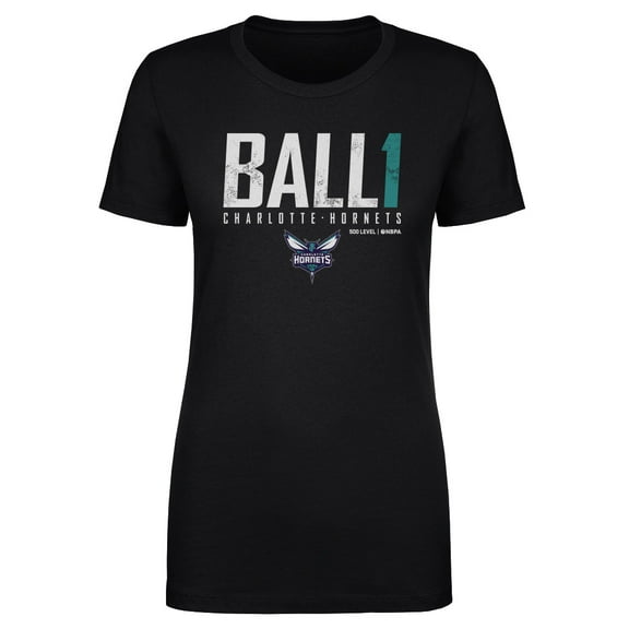 Women's 500 Level LaMelo Ball Black Charlotte Hornets Elite T-Shirt