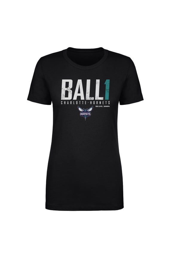 Women's 500 Level LaMelo Ball Black Charlotte Hornets Elite T-Shirt