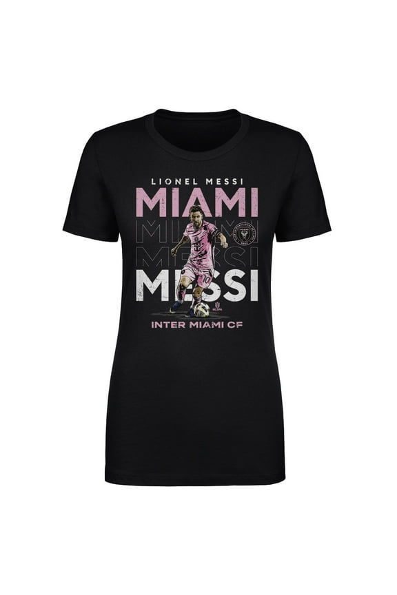 Women's 500 Level Lionel Messi Black Inter Miami CF Miami T-Shirt