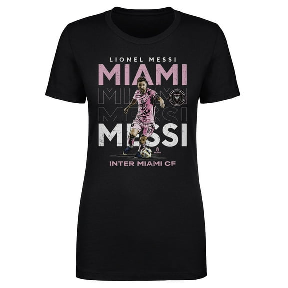 Women's 500 Level Lionel Messi Black Inter Miami CF Miami T-Shirt