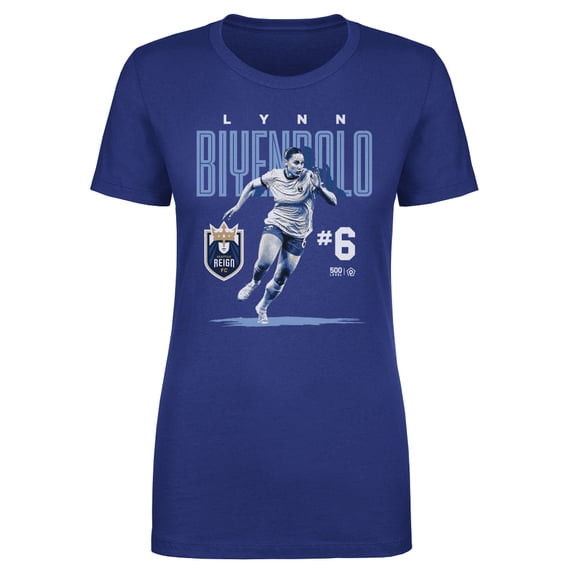 Women's 500 Level Lynn Biyendolo Blue Seattle Reign FC Player Bitmap Graphic T-Shirt