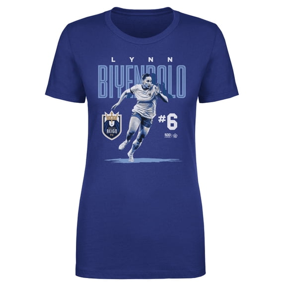 Women's 500 Level Lynn Biyendolo Blue Seattle Reign FC Player Bitmap Graphic T-Shirt