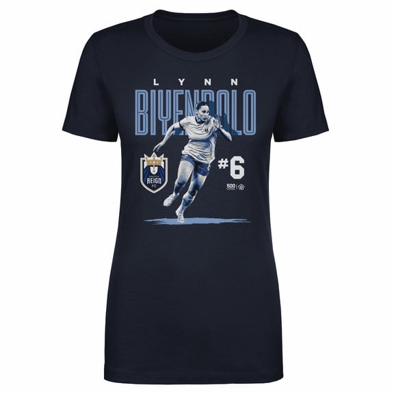 Women's 500 Level Lynn Biyendolo Navy Seattle Reign FC Player Bitmap Graphic T-Shirt
