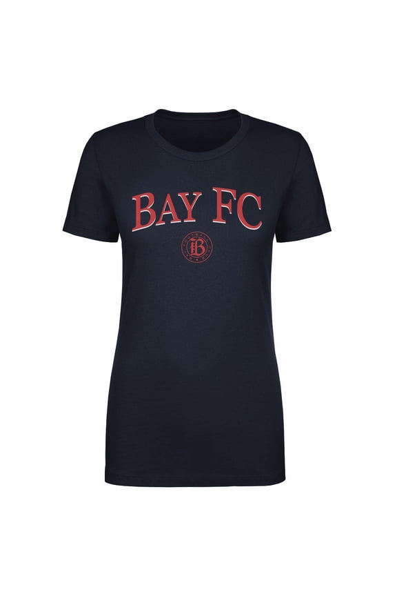Women's 500 Level Navy Bay FC Team Arch Name Graphic T-Shirt