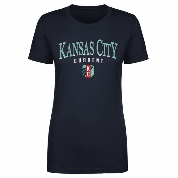 Women's 500 Level Navy Kansas City Current Team Arch Name Graphic T-Shirt