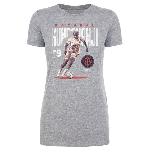 Women's 500 Level Racheal Kundananji Heather Gray Bay FC Player Bitmap Graphic T-Shirt