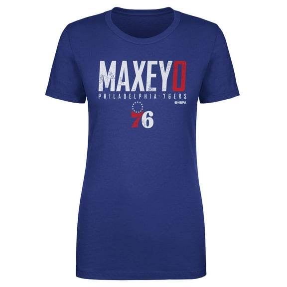 Women's 500 Level Tyrese Maxey Royal Philadelphia 76ers Elite T-Shirt