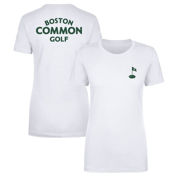 Women's 500 Level White Boston Common Golf TGL Wordmark Team T-Shirt