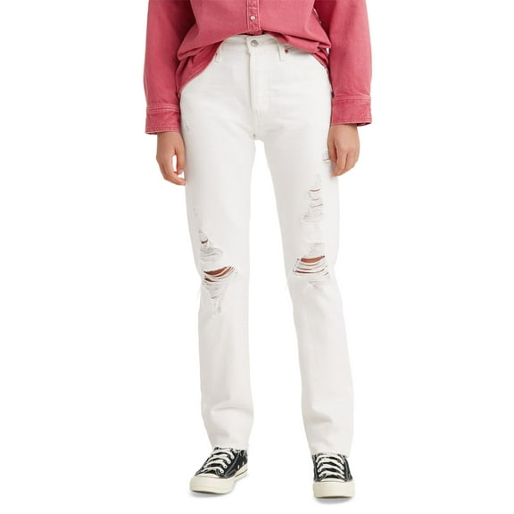 Women's 501 Original-Fit Straight-Leg Jeans White 29R