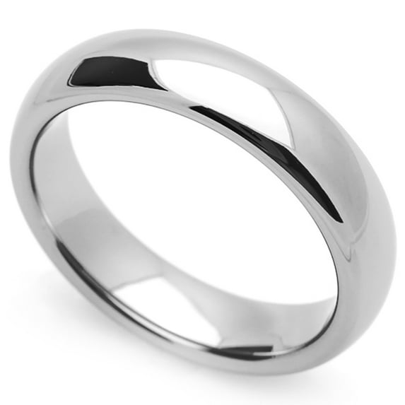 Women's 5MM Comfort Fit Stainless Steel Wedding Band Classic Domed Ring (Size 5 to 12) Size 11