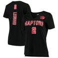 thumbnail image 1 of Women's 5th & Ocean by New Era Kawhi Leonard Black Toronto Raptors Name & Number V-Neck T-Shirt, 1 of 3