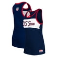 thumbnail image 1 of Women's 5th & Ocean by New Era Navy USWNT Throwback Jersey Racer Tank Top, 1 of 3