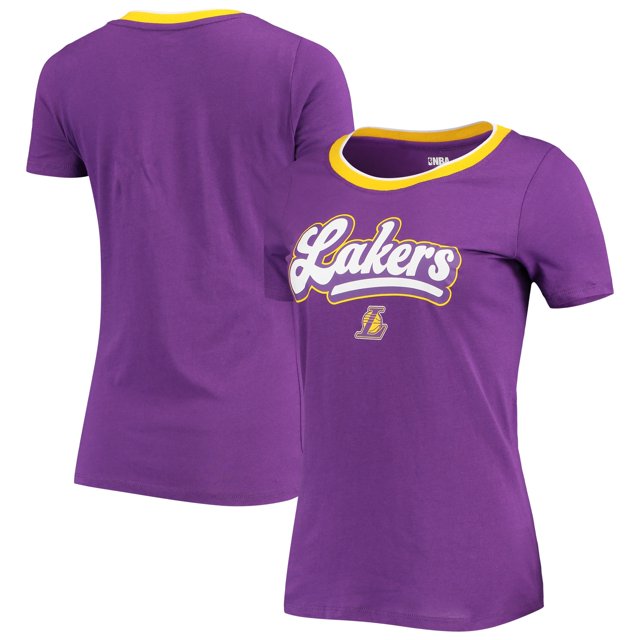 Women's 5th & Ocean by New Era Purple Los Angeles Lakers T-Shirt ...