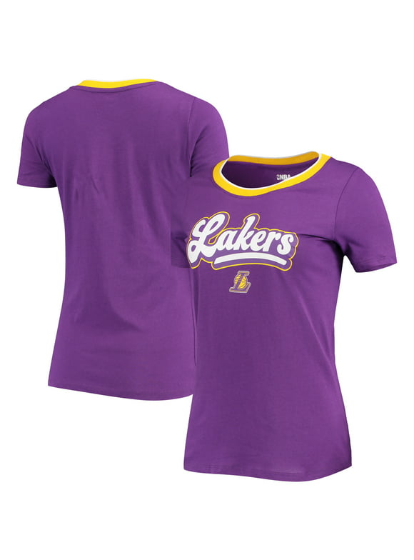 Women's 5th & Ocean by New Era Purple Los Angeles Lakers T-Shirt