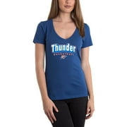 Women's 5th & Ocean by New Era Royal Oklahoma City Thunder NBA V-Neck T-Shirt