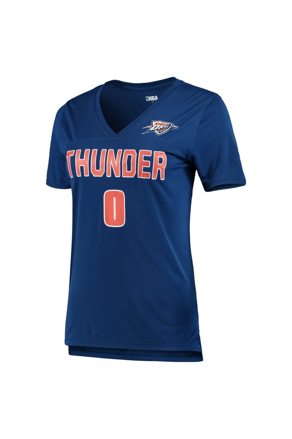 Women's 5th & Ocean by New Era Russell Westbrook RoyalOklahoma City Thunder Name and Number T-Shirt