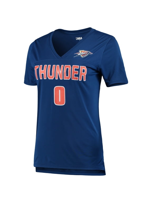 Women's 5th & Ocean by New Era Russell Westbrook RoyalOklahoma City Thunder Name and Number T-Shirt