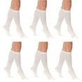 thumbnail image 1 of Women's 6-Pack Knee High Socks - Combed Cotton Blend, Over The Calf (20"), Fits US 9-11, 1 of 6