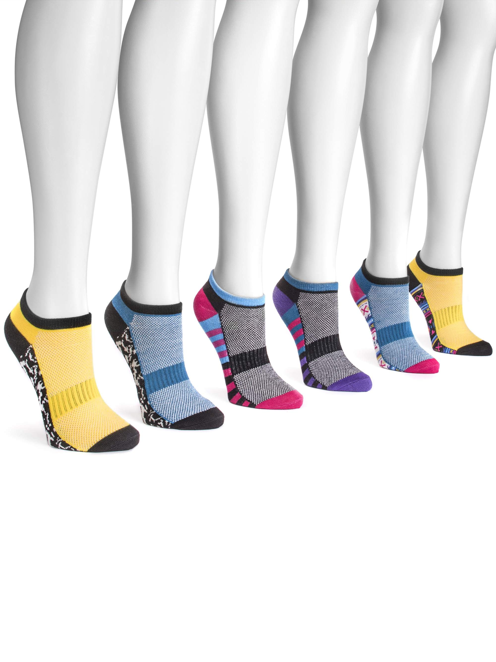 Women's 6 Pair Pack No Show Compression Arch Socks - Walmart.com