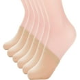 thumbnail image 1 of Women's 6 Pairs Non-Skid Toe Topper No Show Liner Socks, 1 of 6