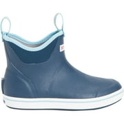 Womens Ankle Deck Boot, Navy, Size 5M