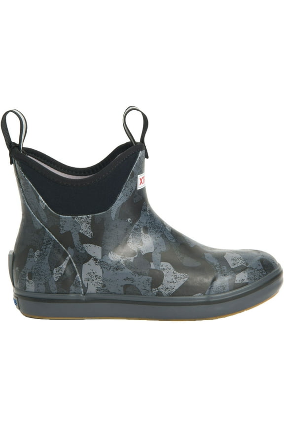 Women's Black Camo Ankle Deck Boot