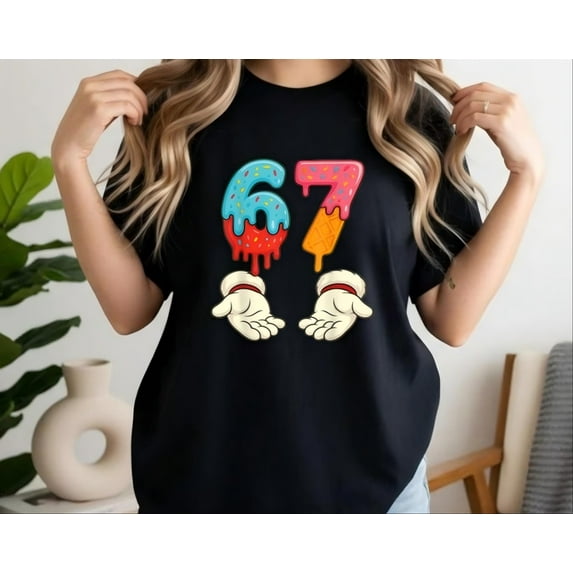 Women’s 67 Series Cute Style T-Shirt – Everyday Casual Graphic Tee