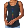 thumbnail image 1 of Women's 7 Colored Chakras Moisture-Wicking Relaxed Yoga Tank Top, Extra-Small New Navy, 1 of 5