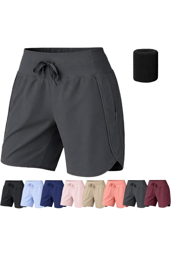 Women's 7" Inseam High Waist Athletic Shorts Breathable Quick Dry Running Workout Active Wear