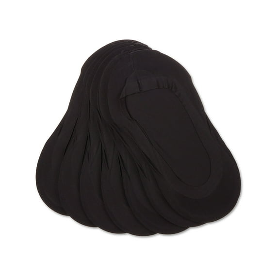 MeMoi Women's 7 Pair Pack Fine Edge Liner Socks - Womens - Female, One Size, Black-Nude