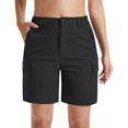 thumbnail image 1 of Women's 7" Quick Dry Hiking Cargo Shorts Water-resistant Lightweight Golf Athlectic Casual Shorts with 5 Pockets Black 2XL, 1 of 9