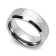 thumbnail image 1 of Women's 8MM Comfort Fit Tungsten Carbide Wedding Band Celtic Dragon Engraved Ring (7 to 15), 11, 1 of 3