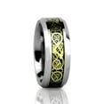 thumbnail image 1 of Women's 8MM Comfort Fit Tungsten Carbide Wedding Band Celtic Dragon Enlaid Ring (7 to 14), 9, 1 of 5